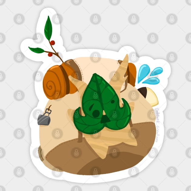 Backpack Korok Sticker by Punk-Creations